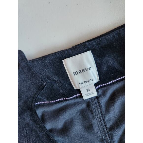 NWT Anthropologie The Colette Cropped Wide-Leg Velvet Pants Sz 38 Carbon #7A506 - Picture 9 of 11